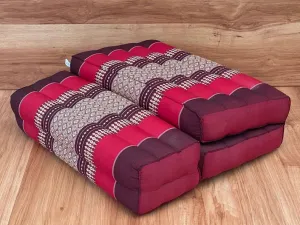 3-Fold Zafu Meditation Cushion | Medium Size | RED
