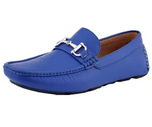 Amali Trentino Luxe Slip On Loafers Men’s Blue Moccasins