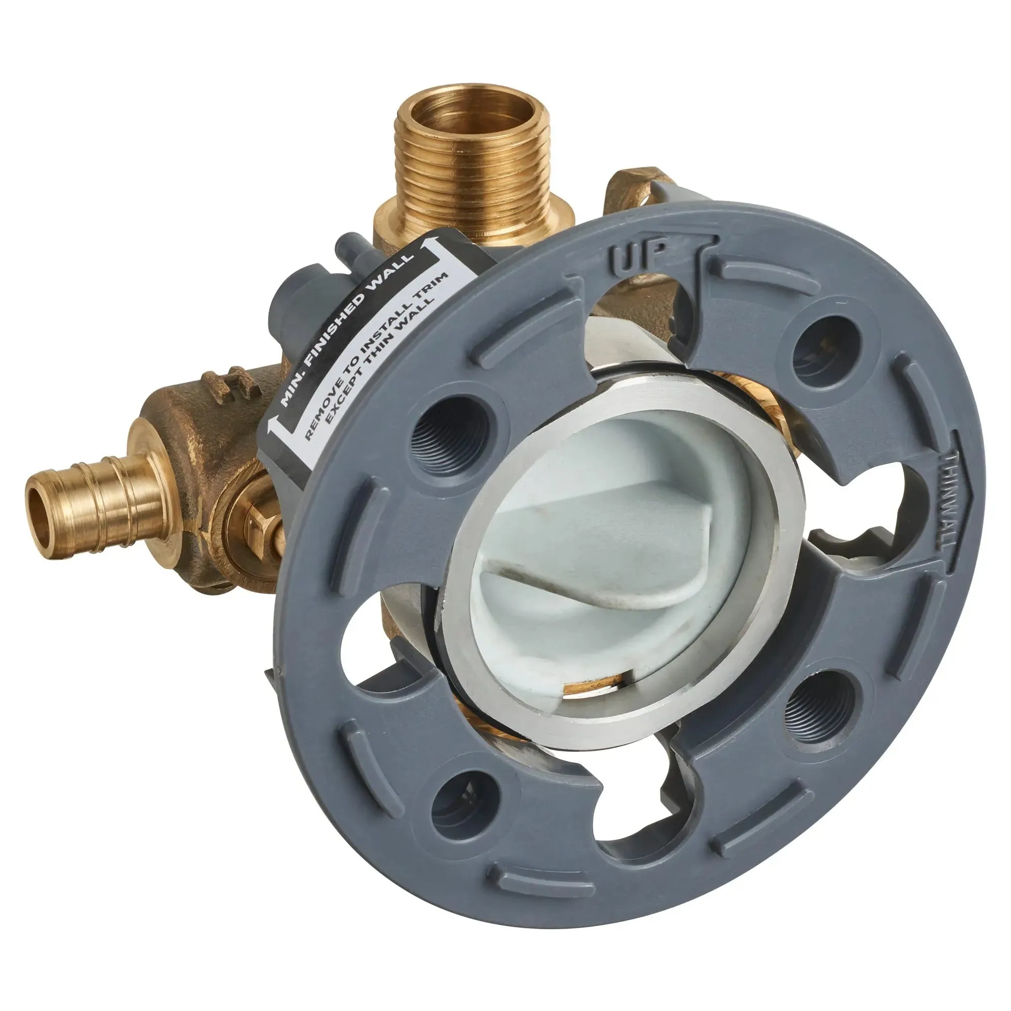 American Standard Flash Shower Rough In Valve With PEX Inlets Universal Outlets With Screwdriver Stops for Crimp Ring System