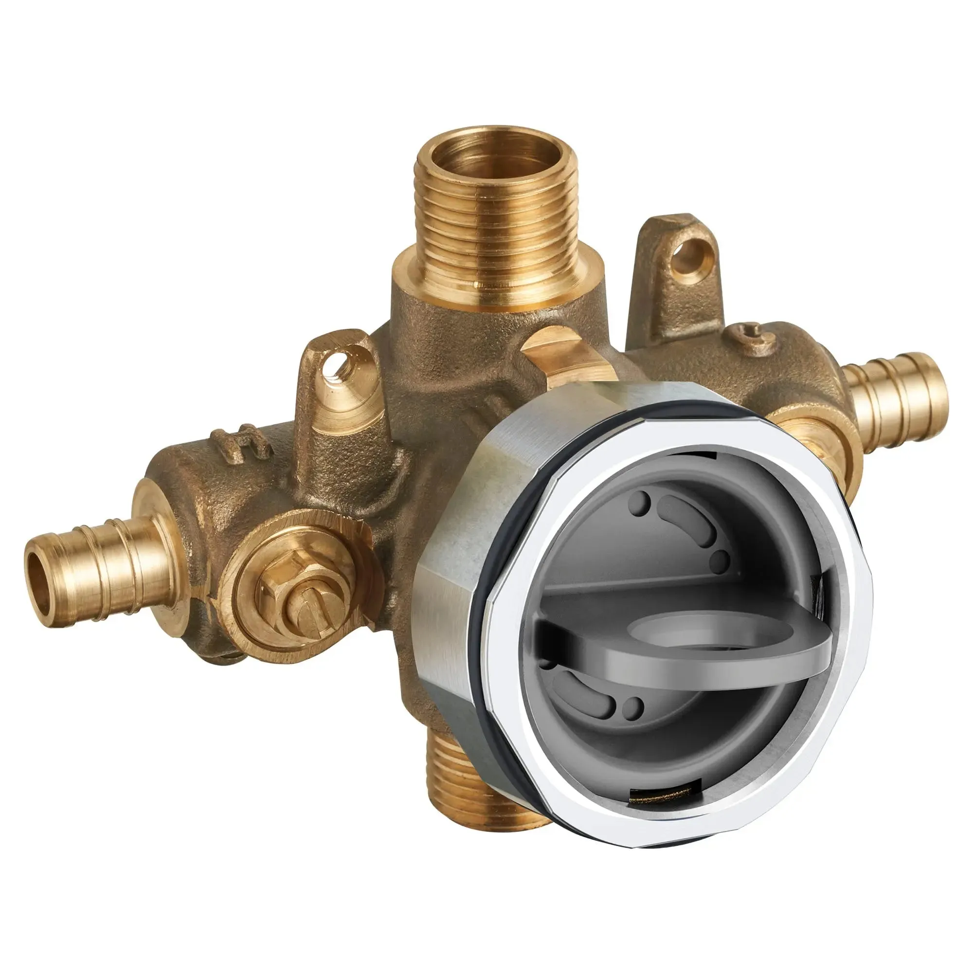 American Standard Flash Shower Rough In Valve With PEX Inlets Universal Outlets With Screwdriver Stops for Crimp Ring System