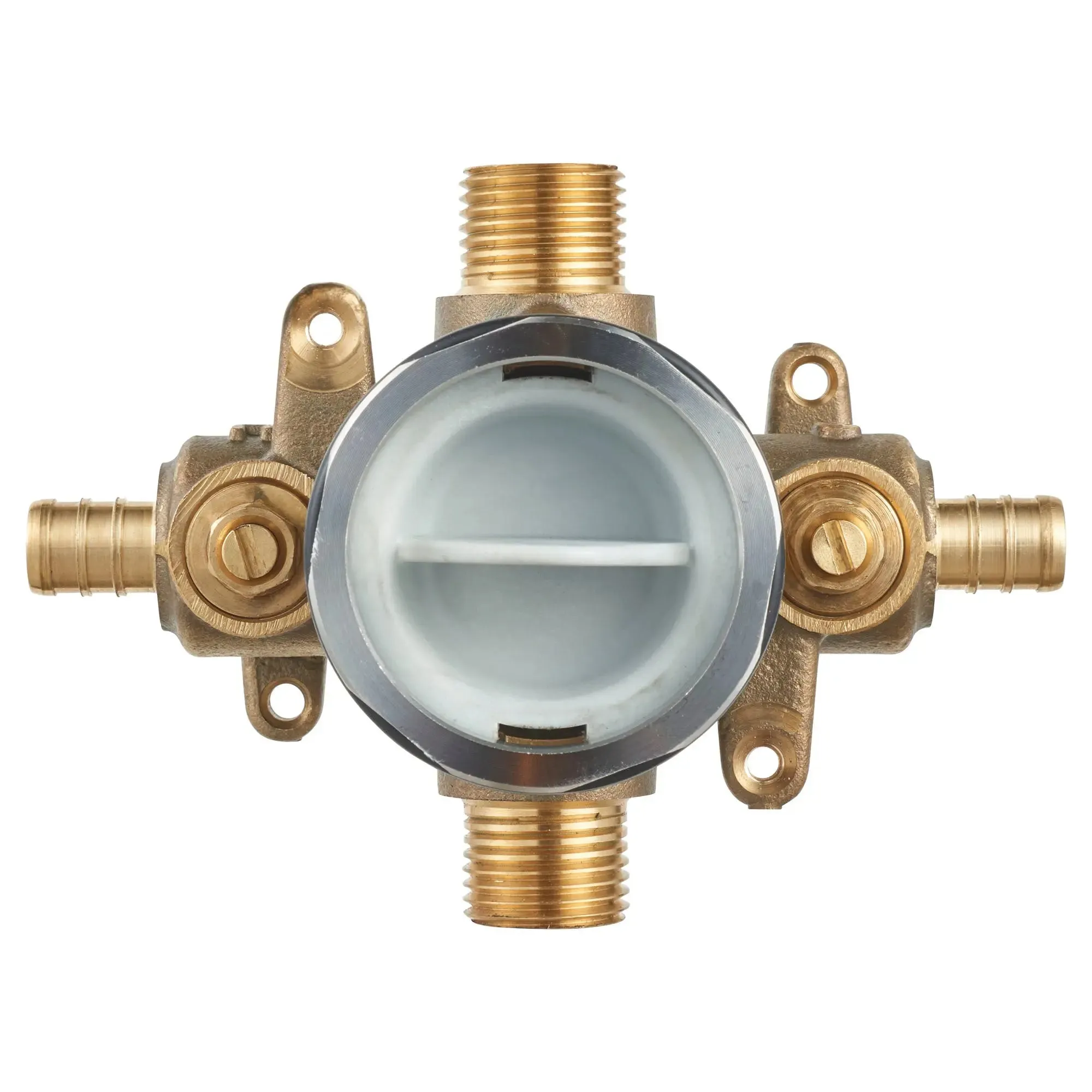 American Standard Flash Shower Rough In Valve With PEX Inlets Universal Outlets With Screwdriver Stops for Crimp Ring System