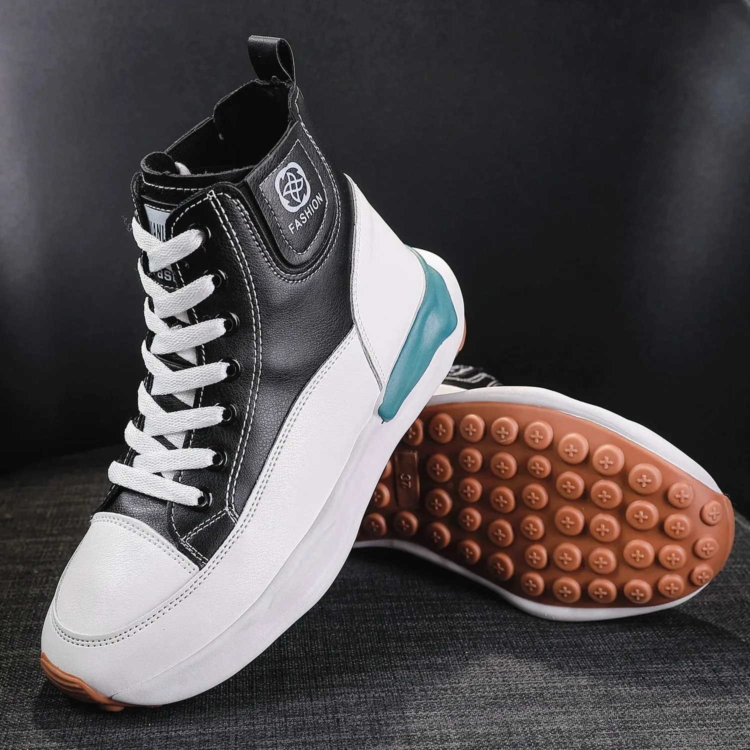 Autumn high top small white shoes female new students all board shoes thick sole platform casual shoes increase sneakers C1266