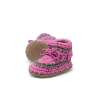 Baby Slipper (3 months - 3 years) Pink with Stripe