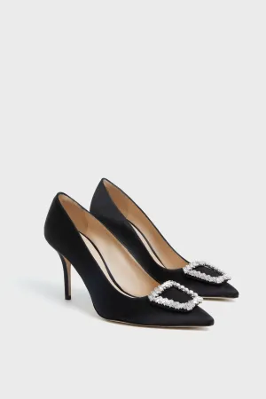 Black Sophia Heels with Jewels