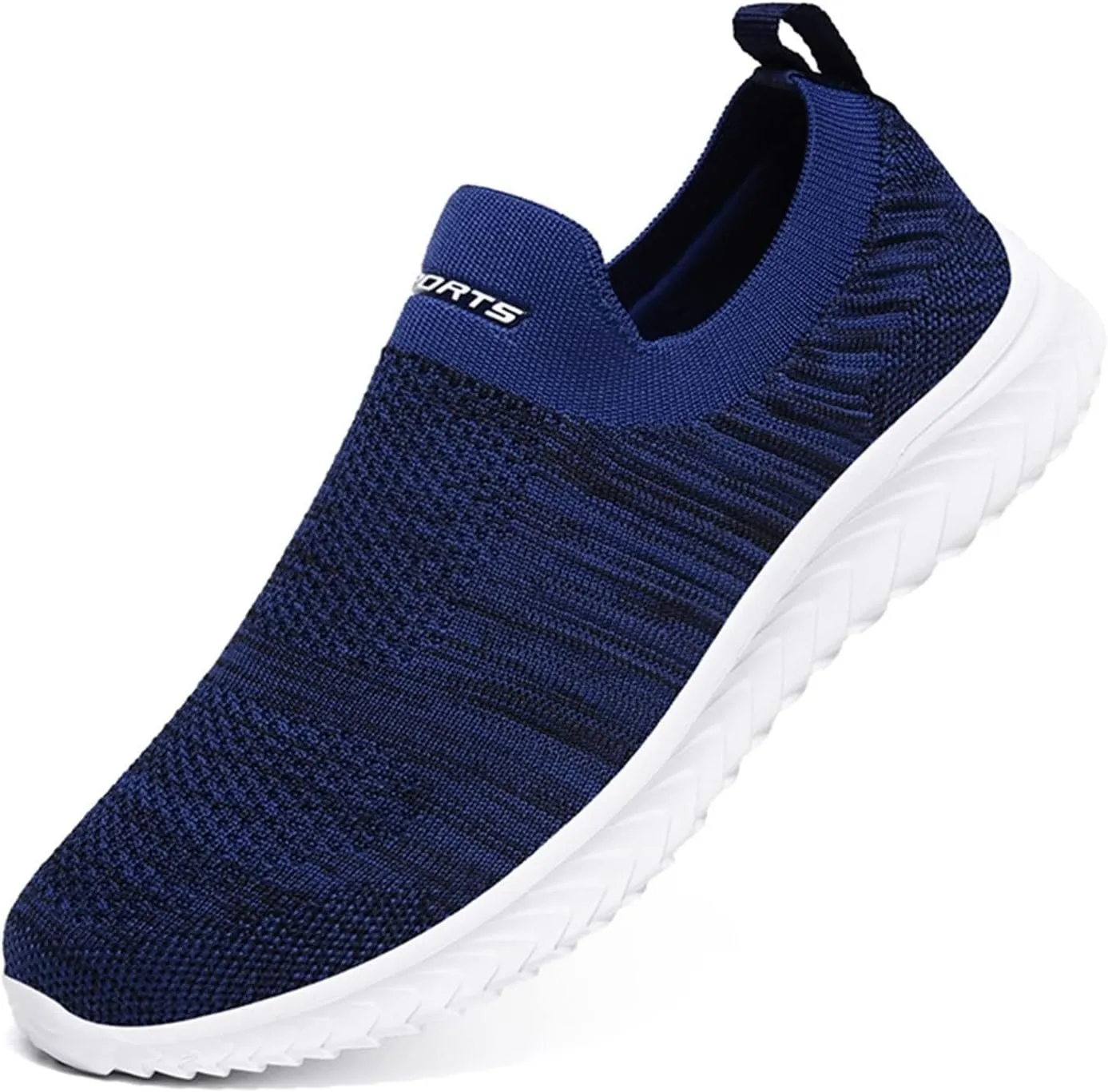 BORAMAX Mens Slip On Running Shoes Breathable Lightweight Comfortable Fashion Non Slip Sneakers for Men