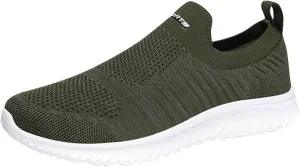BORAMAX Mens Slip On Running Shoes Breathable Lightweight Comfortable Fashion Non Slip Sneakers for Men