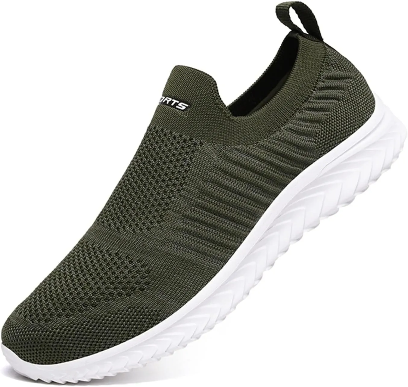BORAMAX Mens Slip On Running Shoes Breathable Lightweight Comfortable Fashion Non Slip Sneakers for Men