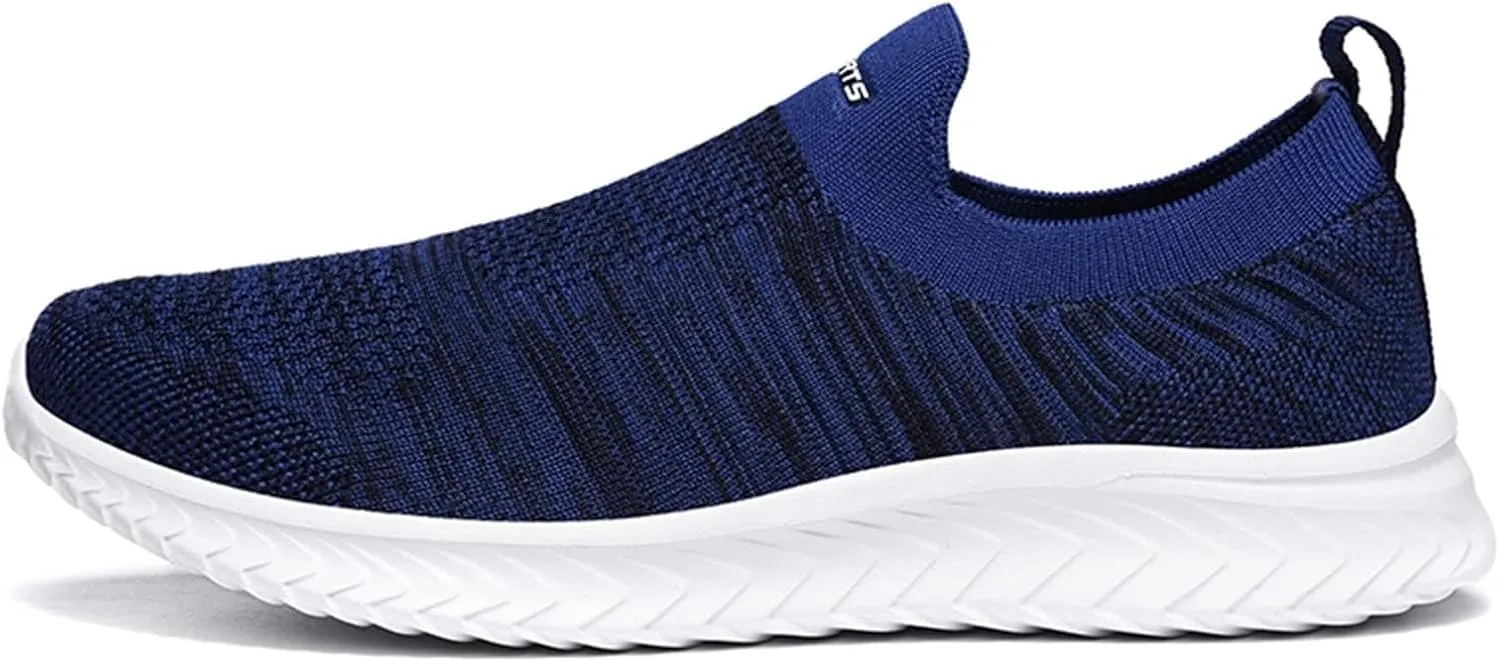 BORAMAX Mens Slip On Running Shoes Breathable Lightweight Comfortable Fashion Non Slip Sneakers for Men