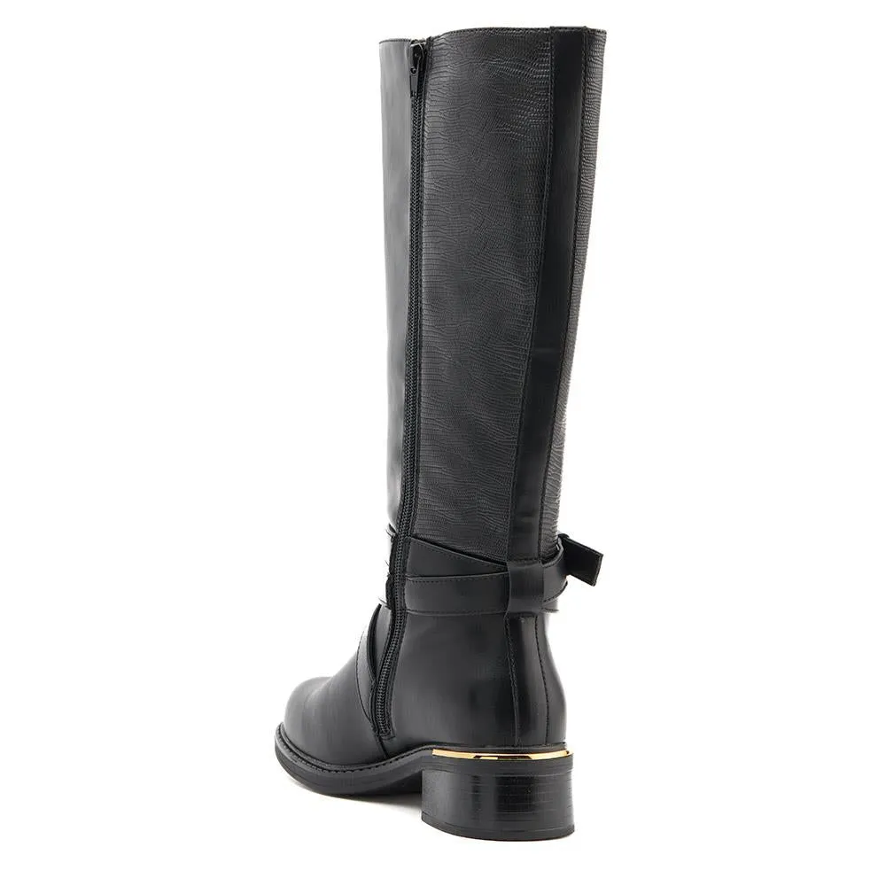 Buckled Calf-Length Boots - WBINS40109 / 325 985