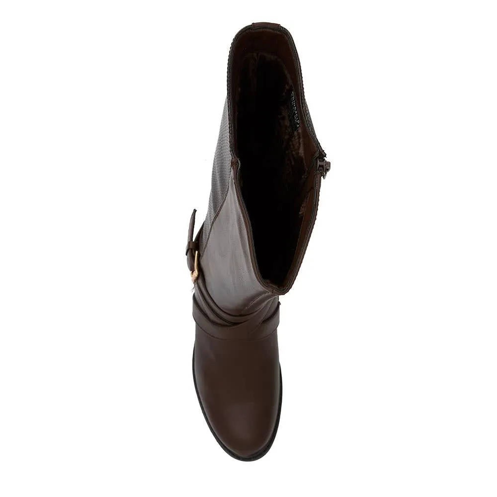 Buckled Calf-Length Boots - WBINS40109 / 325 985