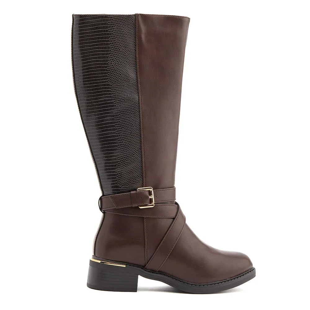 Buckled Calf-Length Boots - WBINS40109 / 325 985