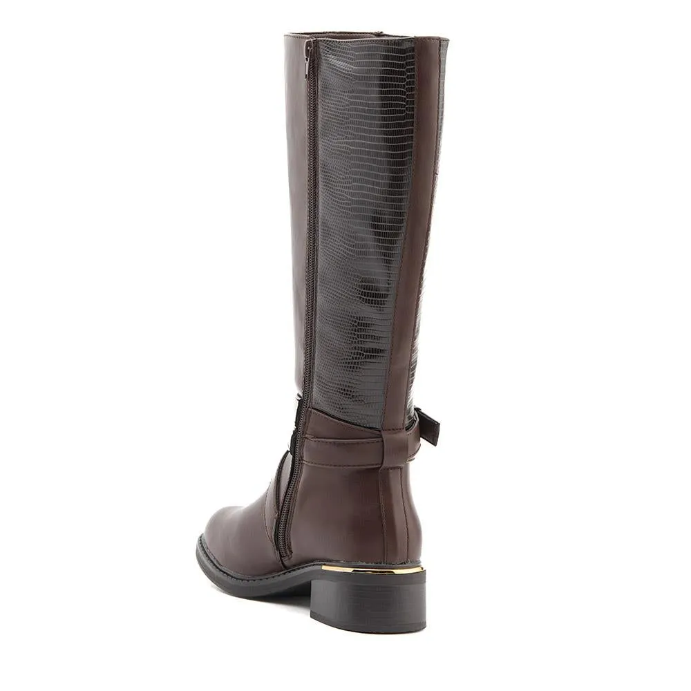 Buckled Calf-Length Boots - WBINS40109 / 325 985
