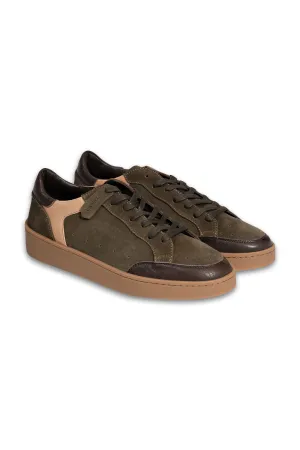 CANALI Olive Suede Sneaker