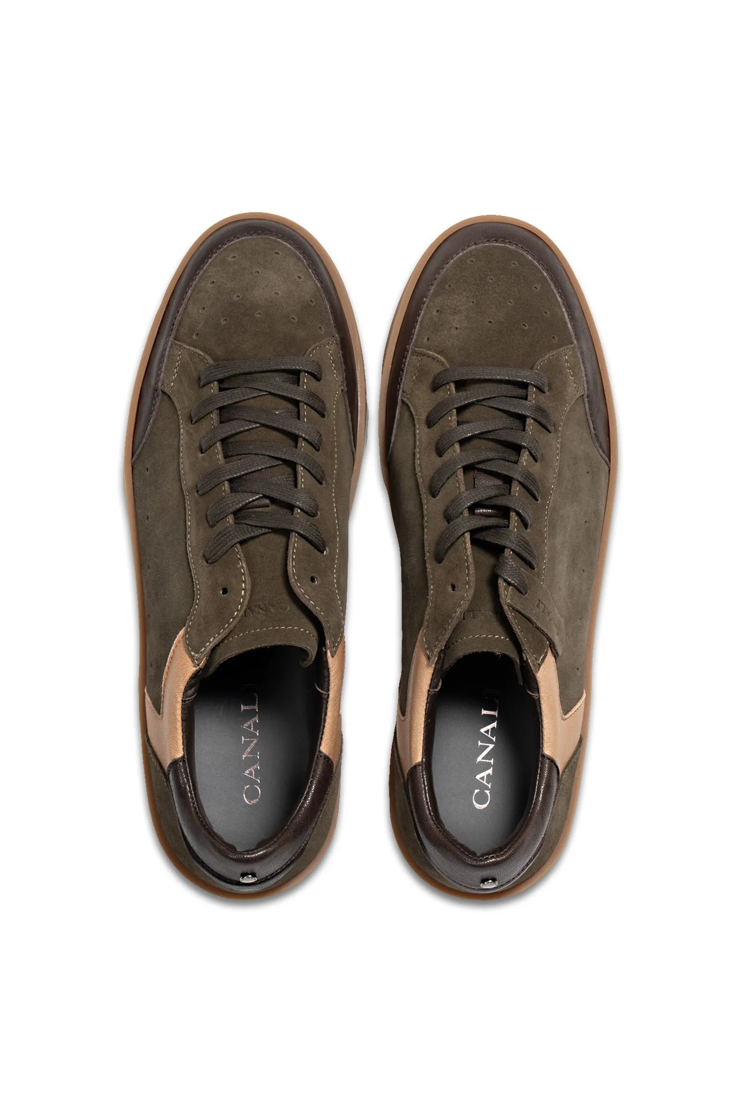 CANALI Olive Suede Sneaker
