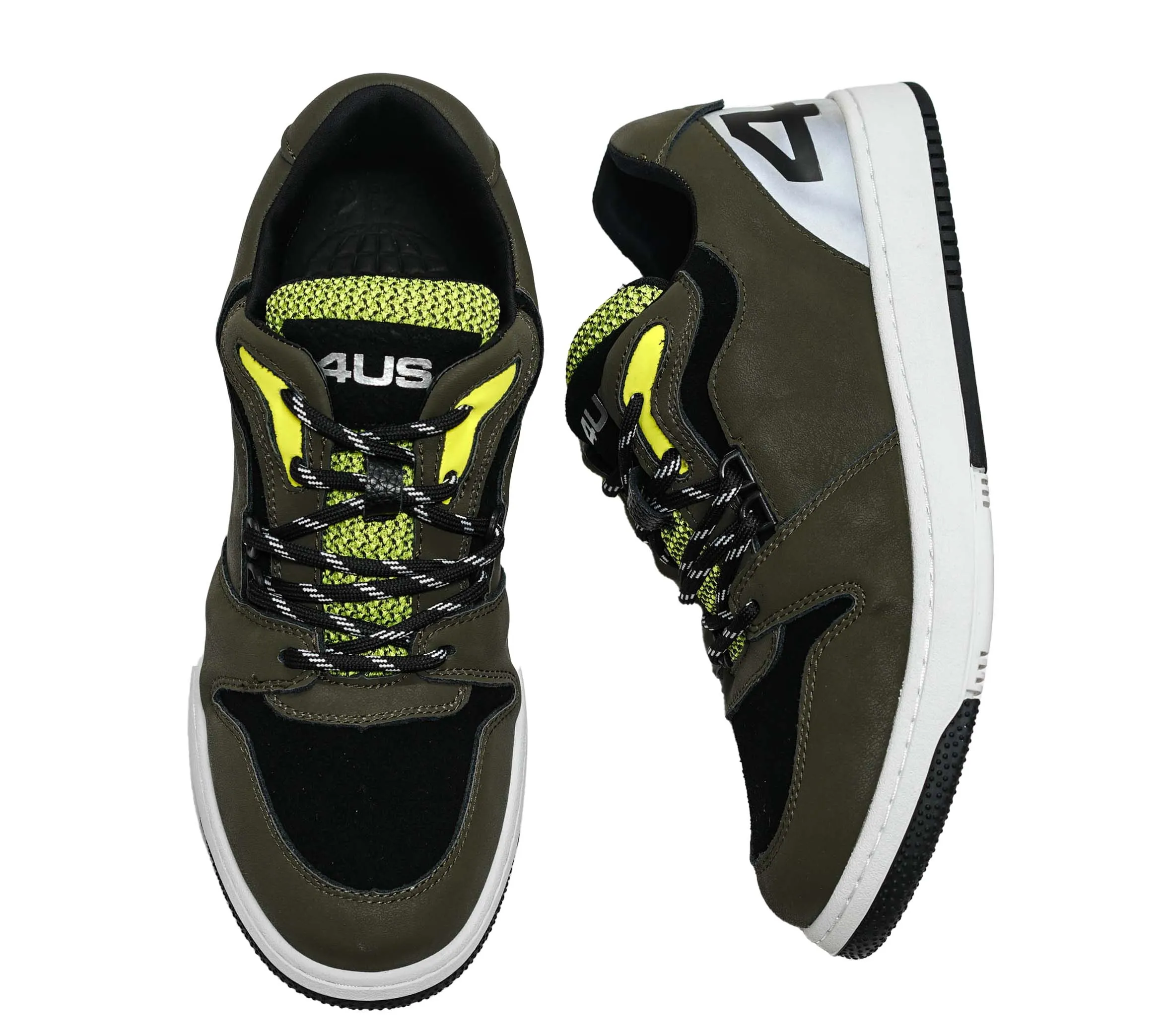 Cesare Paciotti 4US Men’s Military & Yellow Sneaker BB9012