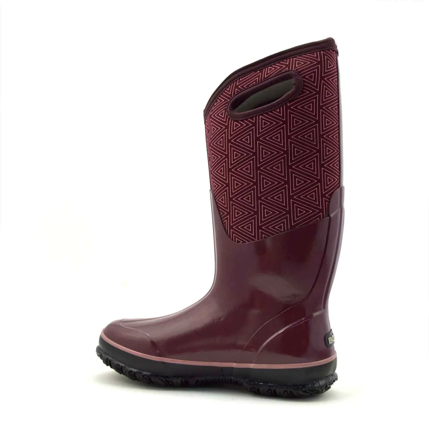 Classic High Triangles Plum Gumboots