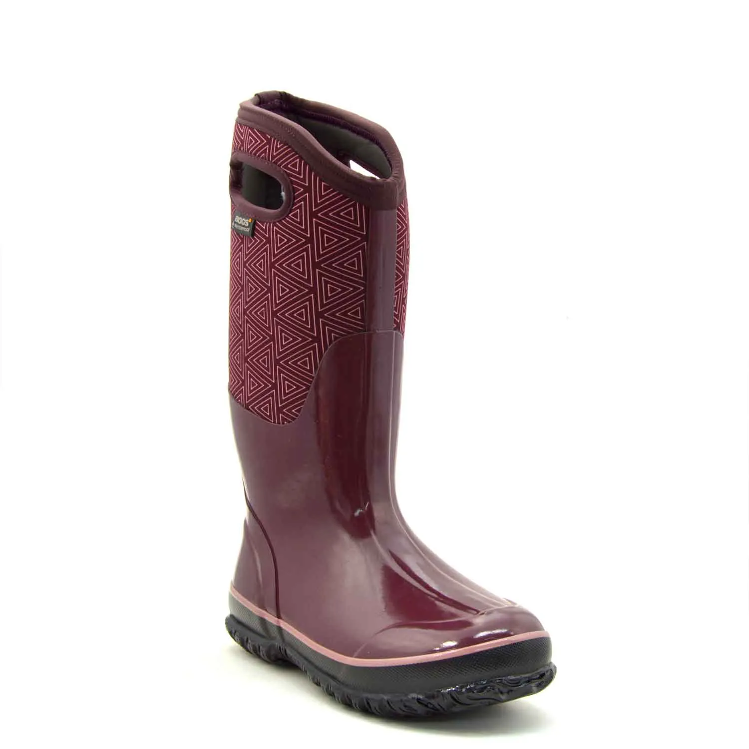 Classic High Triangles Plum Gumboots