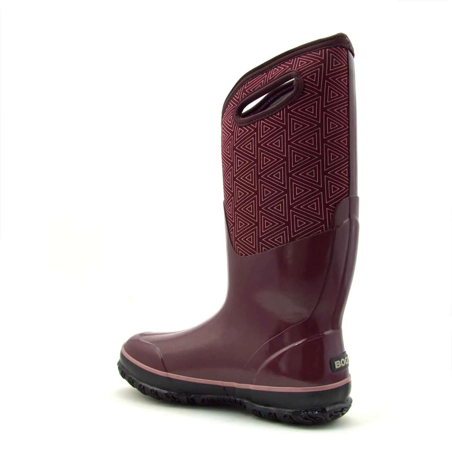 Classic High Triangles Plum Gumboots