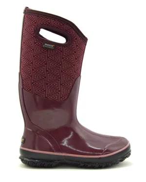 Classic High Triangles Plum Gumboots