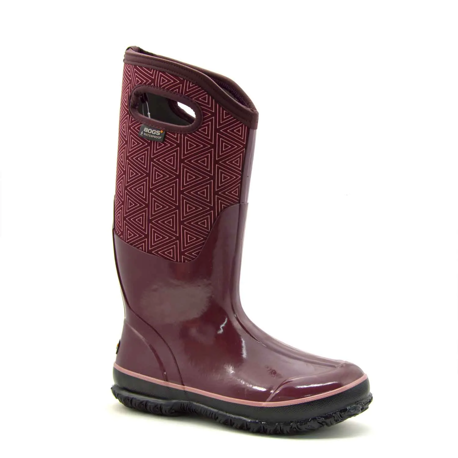 Classic High Triangles Plum Gumboots