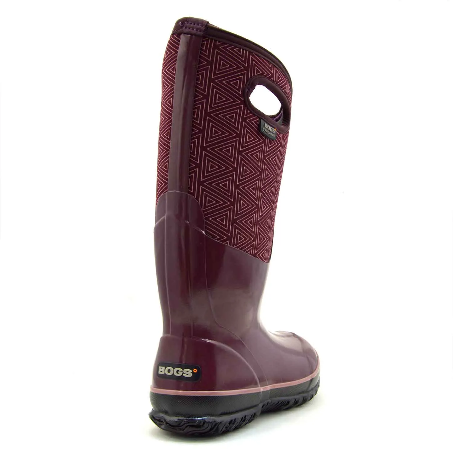 Classic High Triangles Plum Gumboots