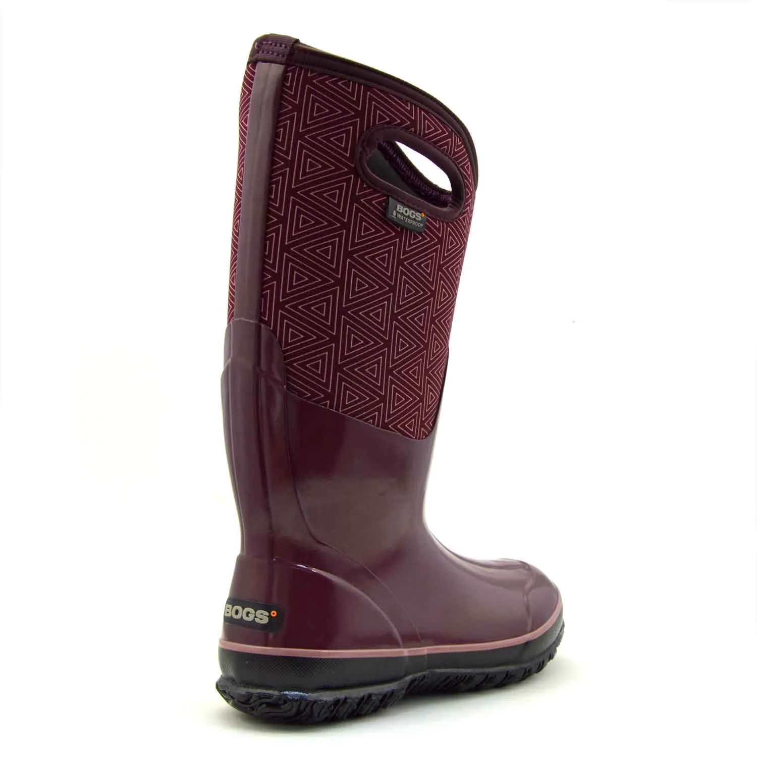 Classic High Triangles Plum Gumboots