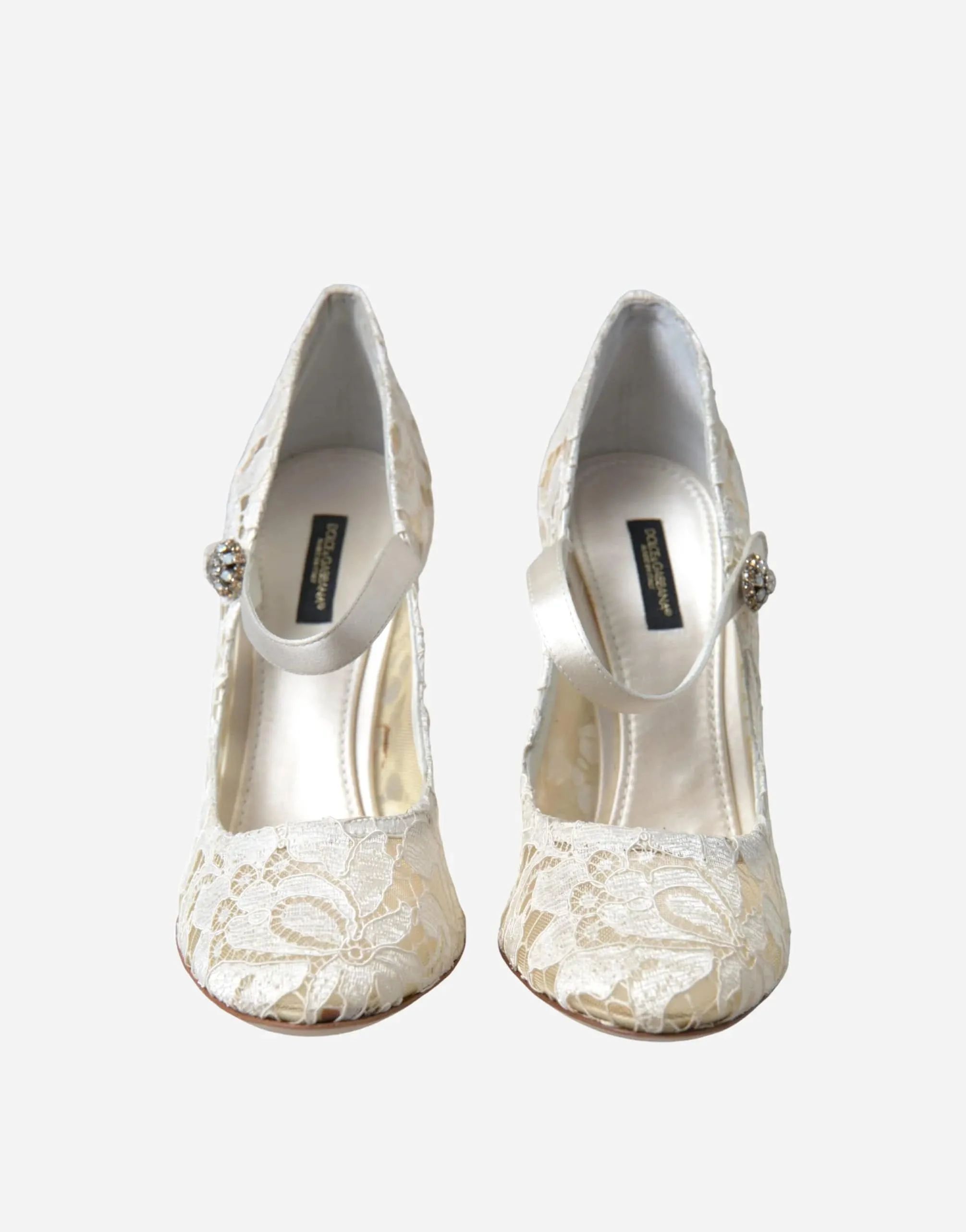 Crystal embellished Lace Sandals