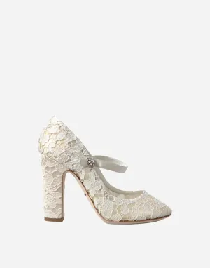 Crystal embellished Lace Sandals