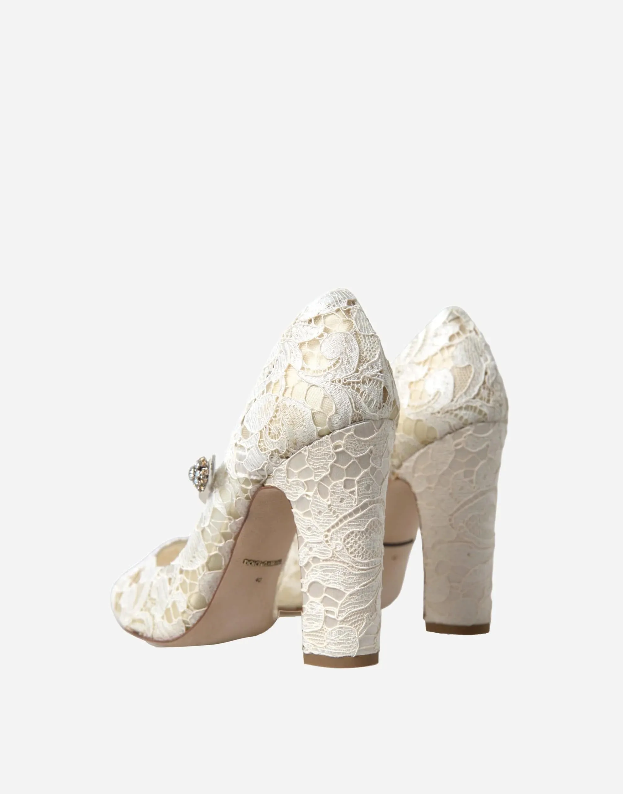 Crystal embellished Lace Sandals