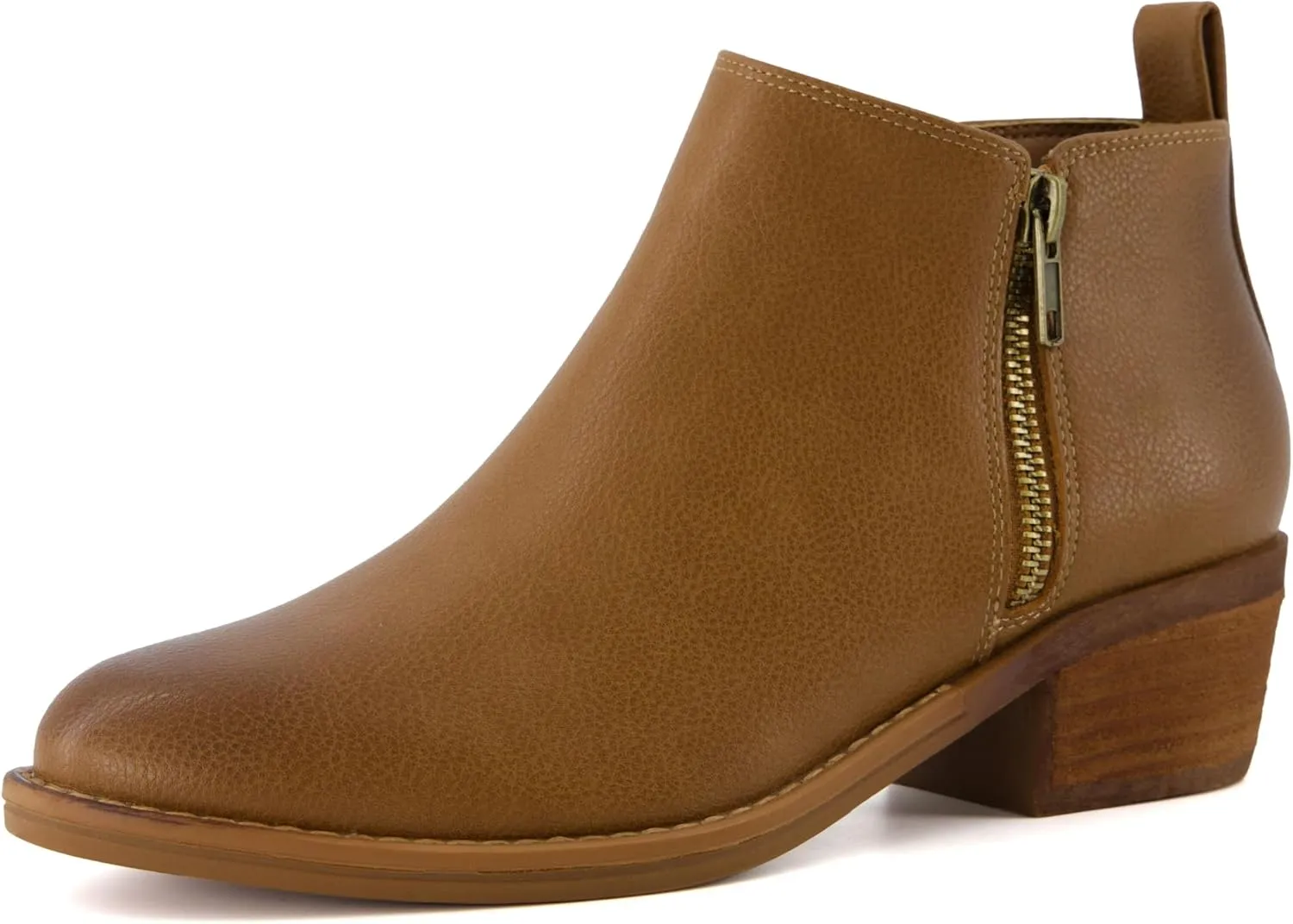 CUSHIONAIRE Taco Womens Ankle Bootie  Low Heel Ankle Boots for Women with Memory Foam Comfort, Side Zipper, and Wide Widths Available