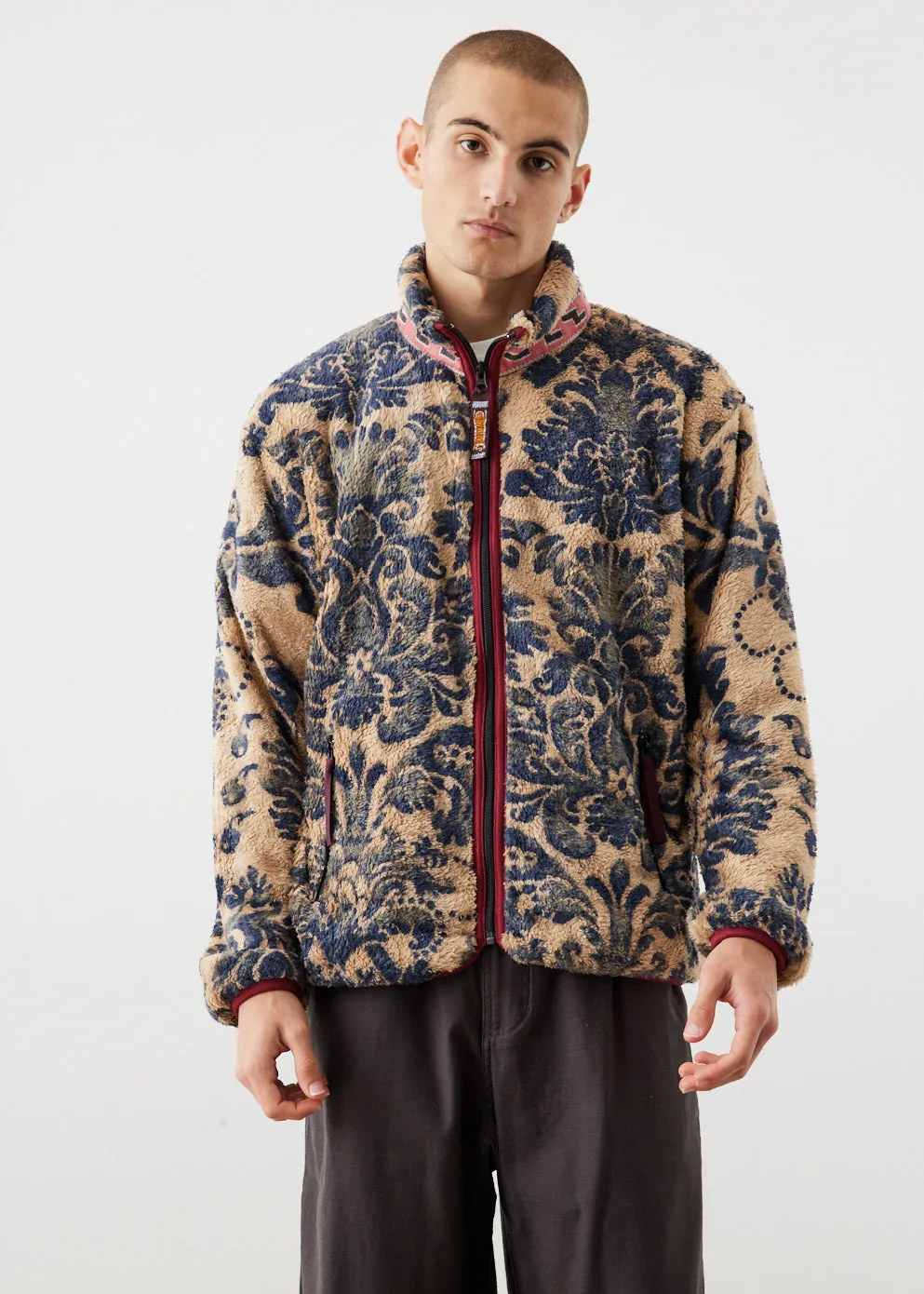 Damask Fleece Zip Blouson