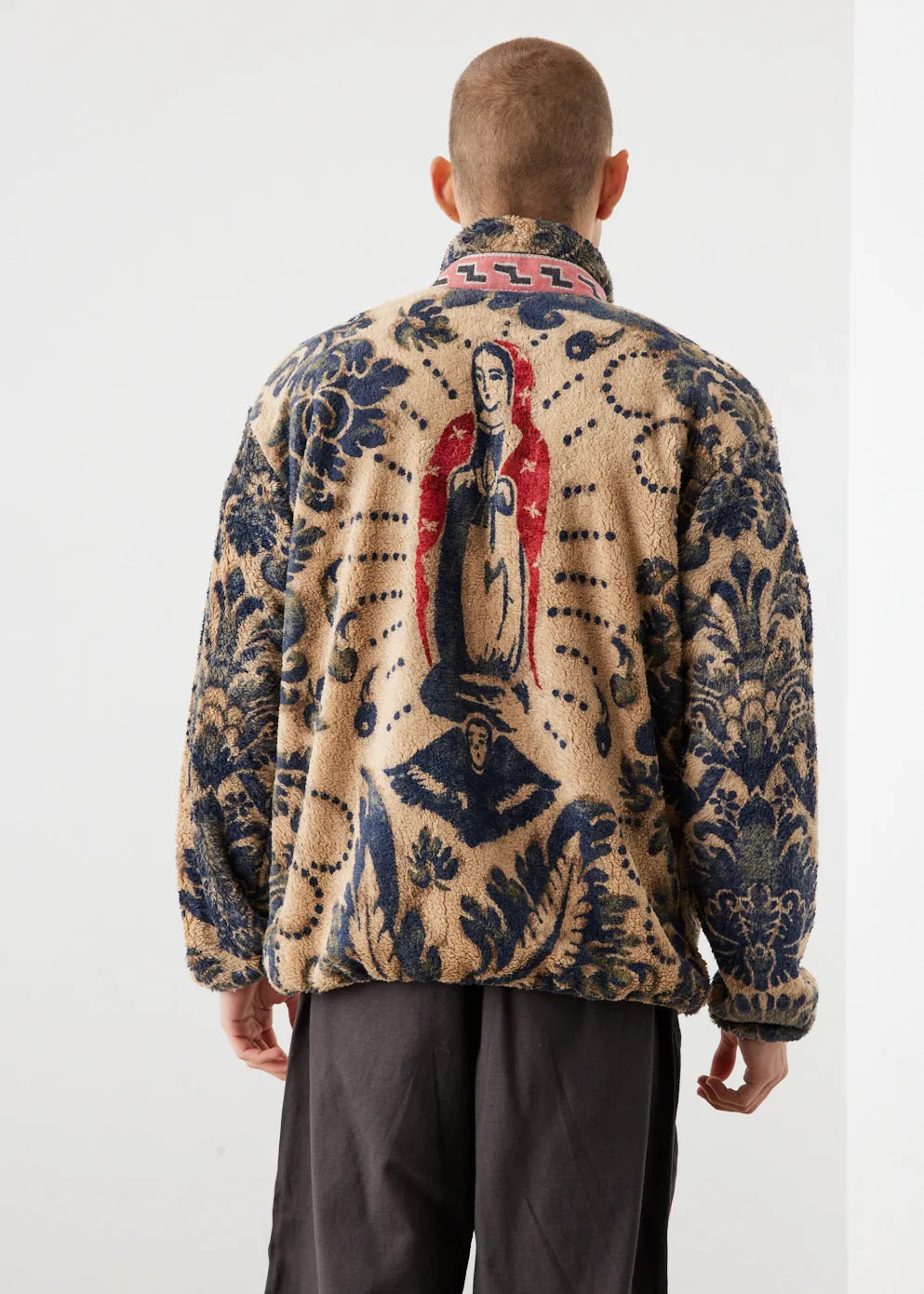 Damask Fleece Zip Blouson