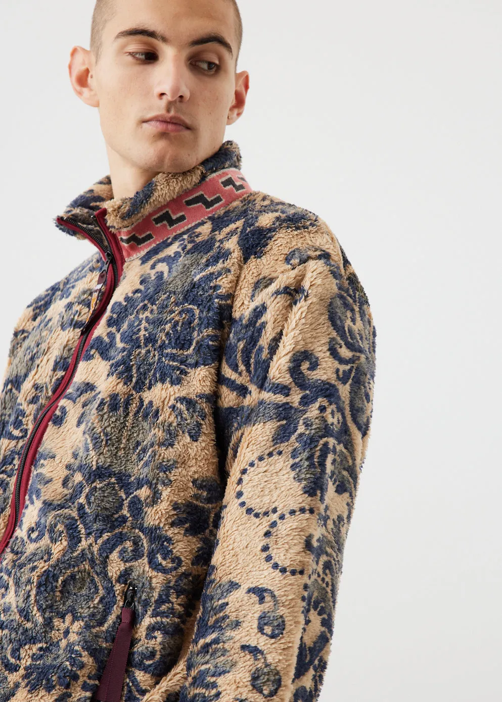 Damask Fleece Zip Blouson