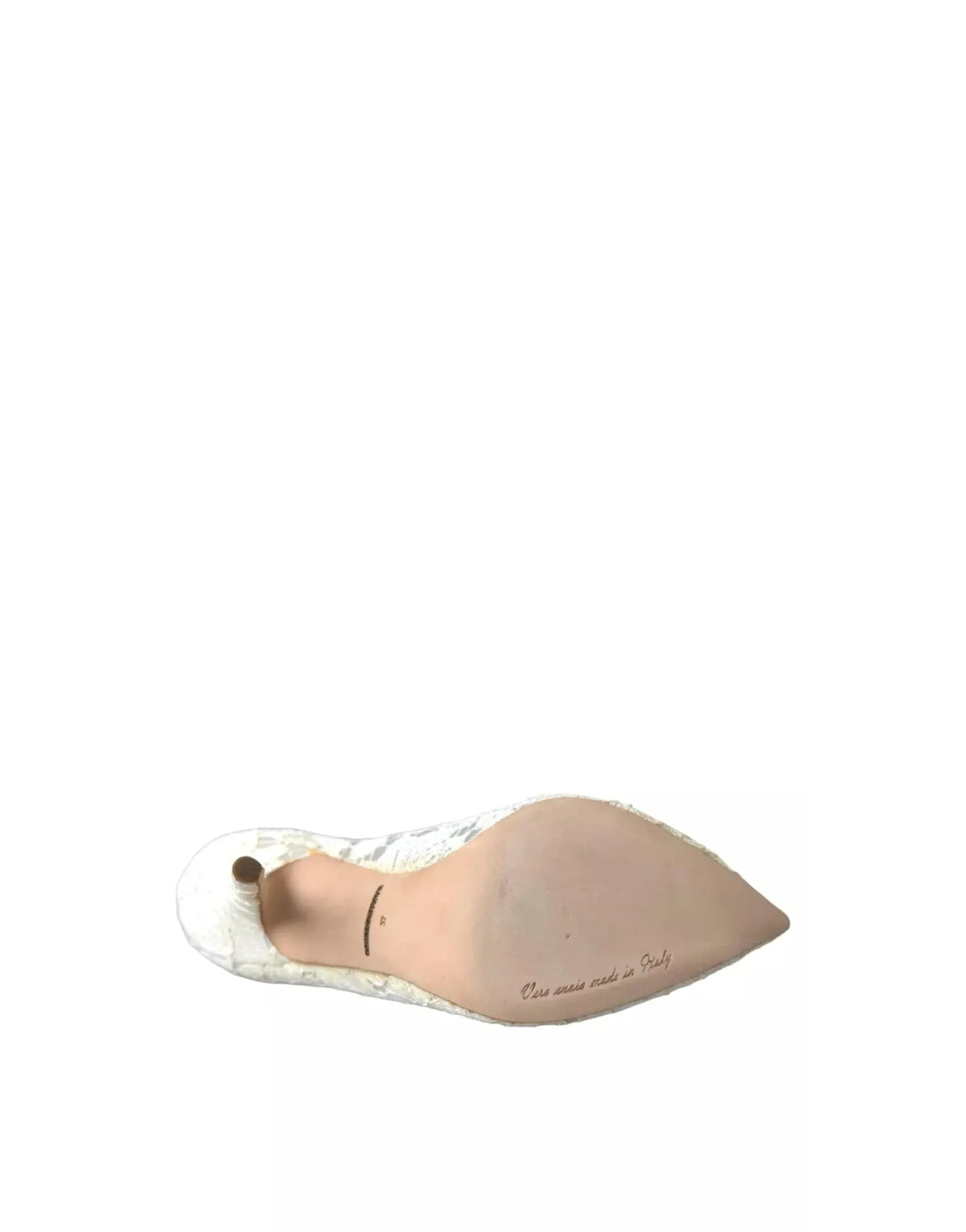 Embellished Lace Peep Toe Pumps