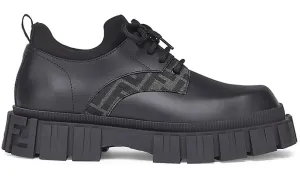 Fendi Leather Double F Oxford Shoes