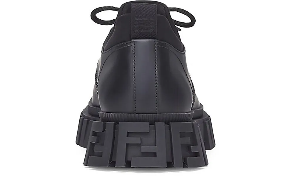 Fendi Leather Double F Oxford Shoes