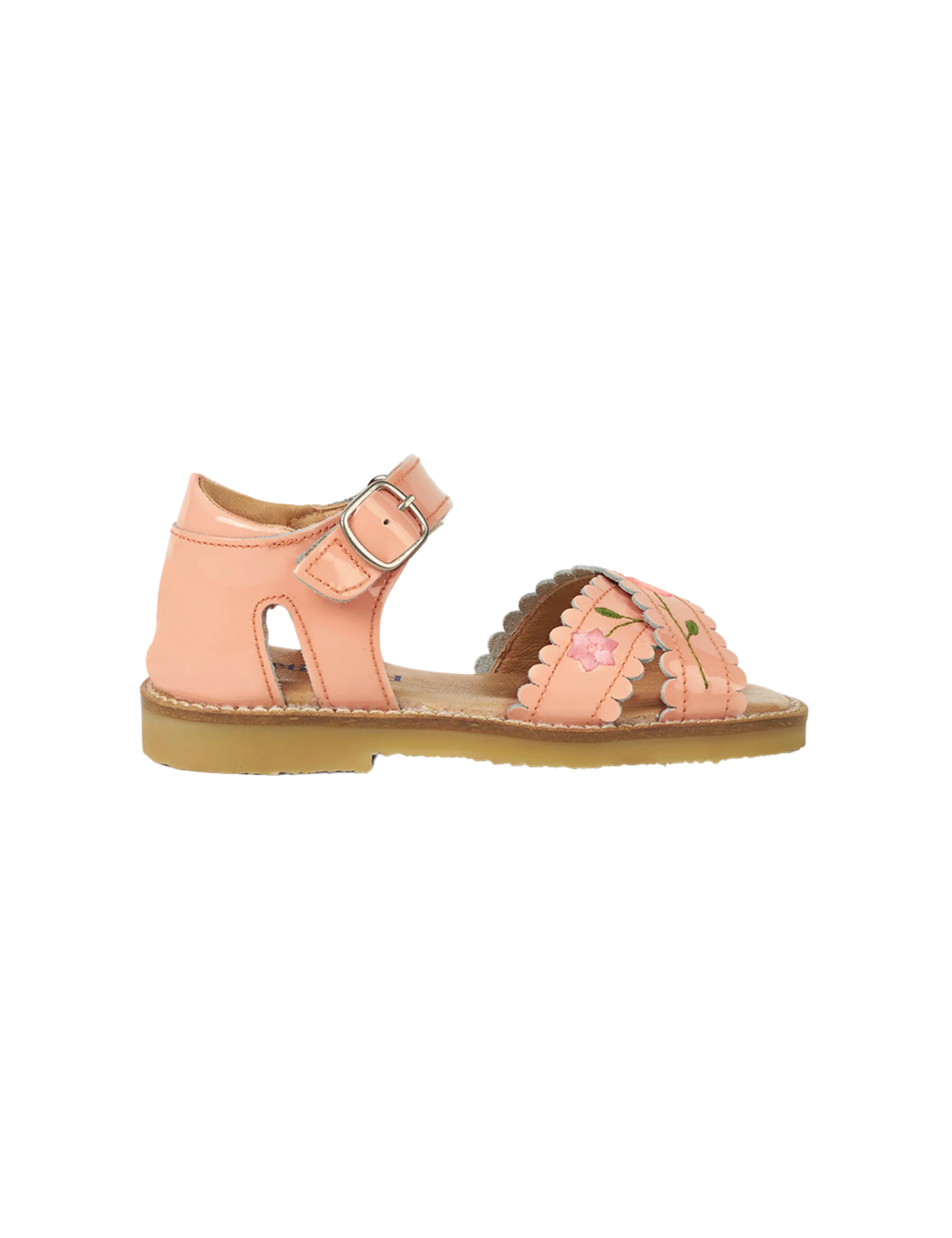 Flower Pop Crossover scallop sandal - Blush