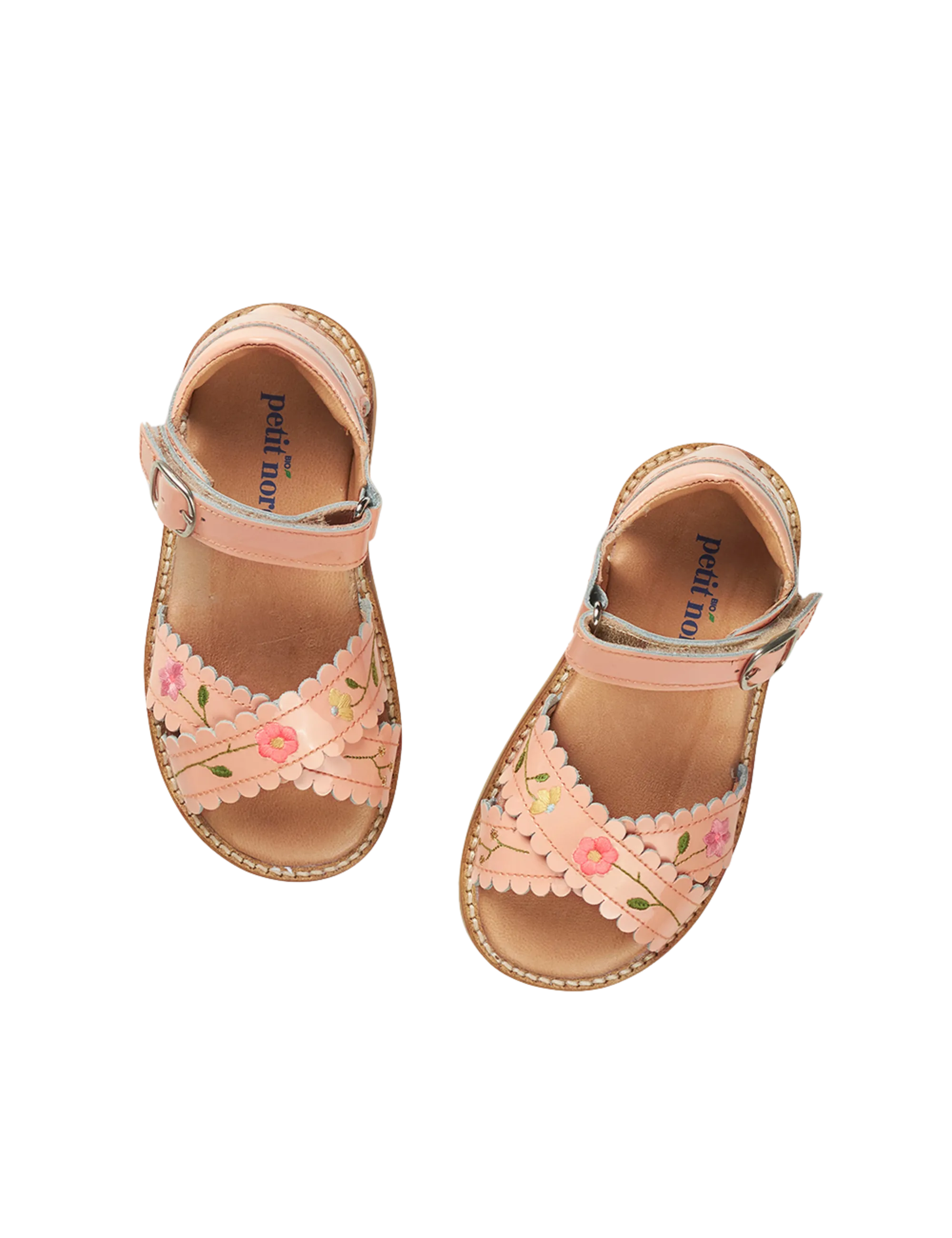 Flower Pop Crossover scallop sandal - Blush
