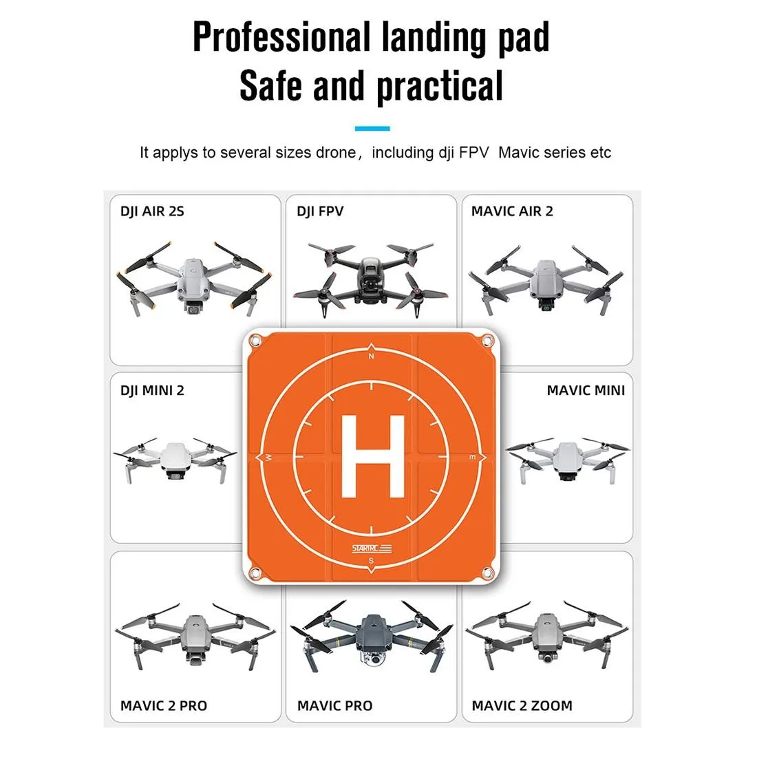 Foldable Landing Pad for Dji Fpv Mini 2 Mavic Air 2 and Air 2s