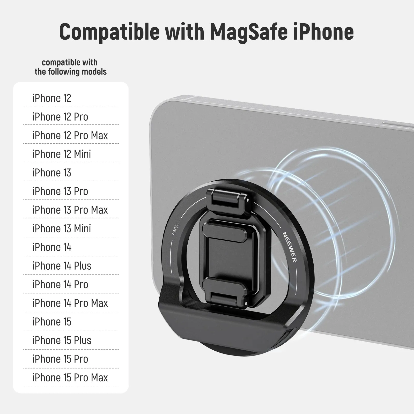Foldable Magsafe Phone Mount with Cold Shoe for Iphone & Macbook Under 50 Characters