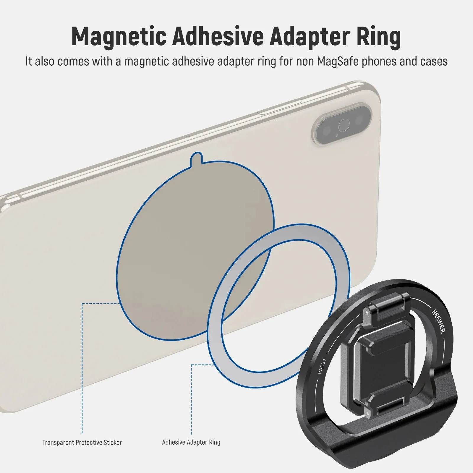 Foldable Magsafe Phone Mount with Cold Shoe for Iphone & Macbook Under 50 Characters