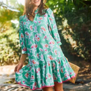 Green Pretty Petals Dress (XS-2X)