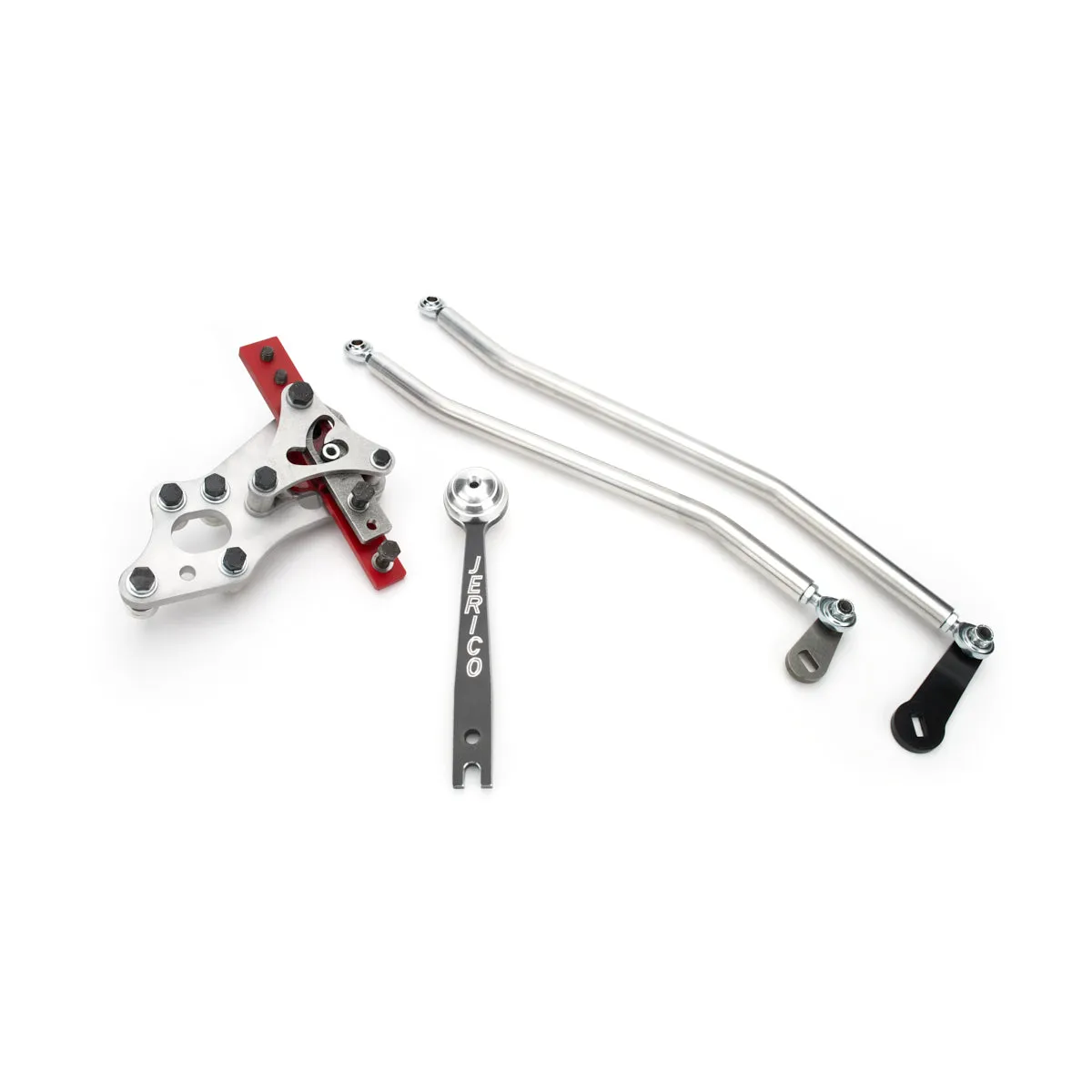 Jerico 1 Lever Shifter Assembly - Transmission Mount - Black/Polished - Jerico Transmission