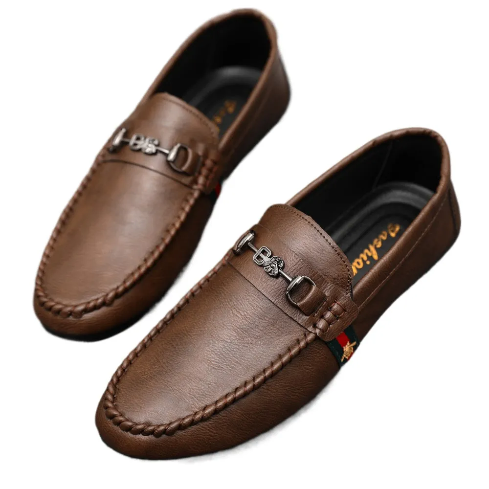 Men's casual leather shoes Men's British versatile lazy one-pedal summer men's shoes 2024 new loafers summer