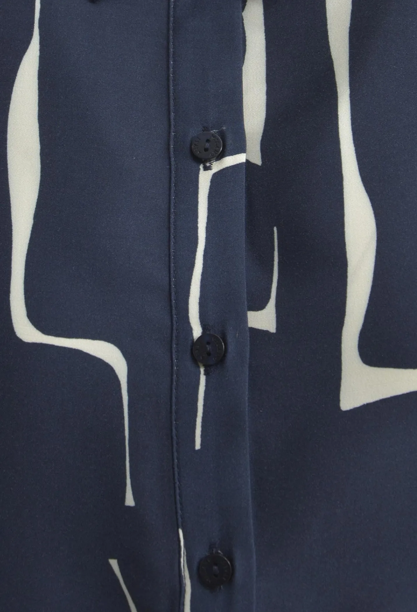 Milano 51-6408-5046 Navy Print Midi Dress with Collar