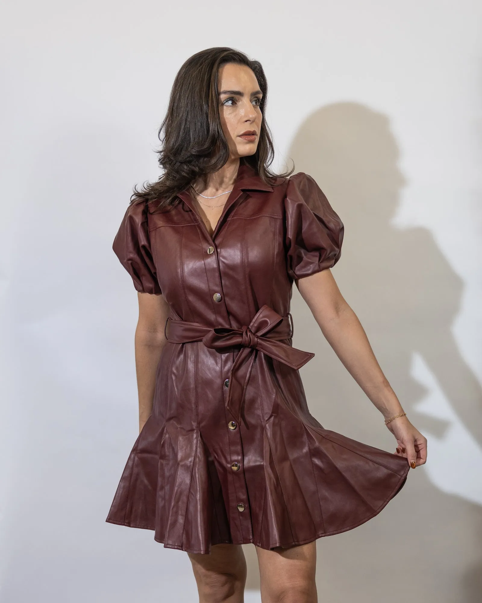 Nova Faux Leather Dress