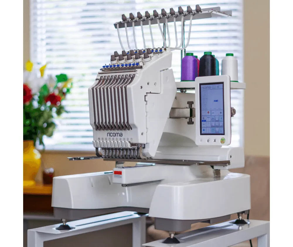 Ricoma Compact Semi-Commercial Embroidery Machine 10 Neeedle - EM-1010