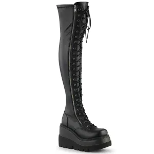 SHAKER-374 Demoniacult Alternative Footwear Women's Over-the-Knee Boots