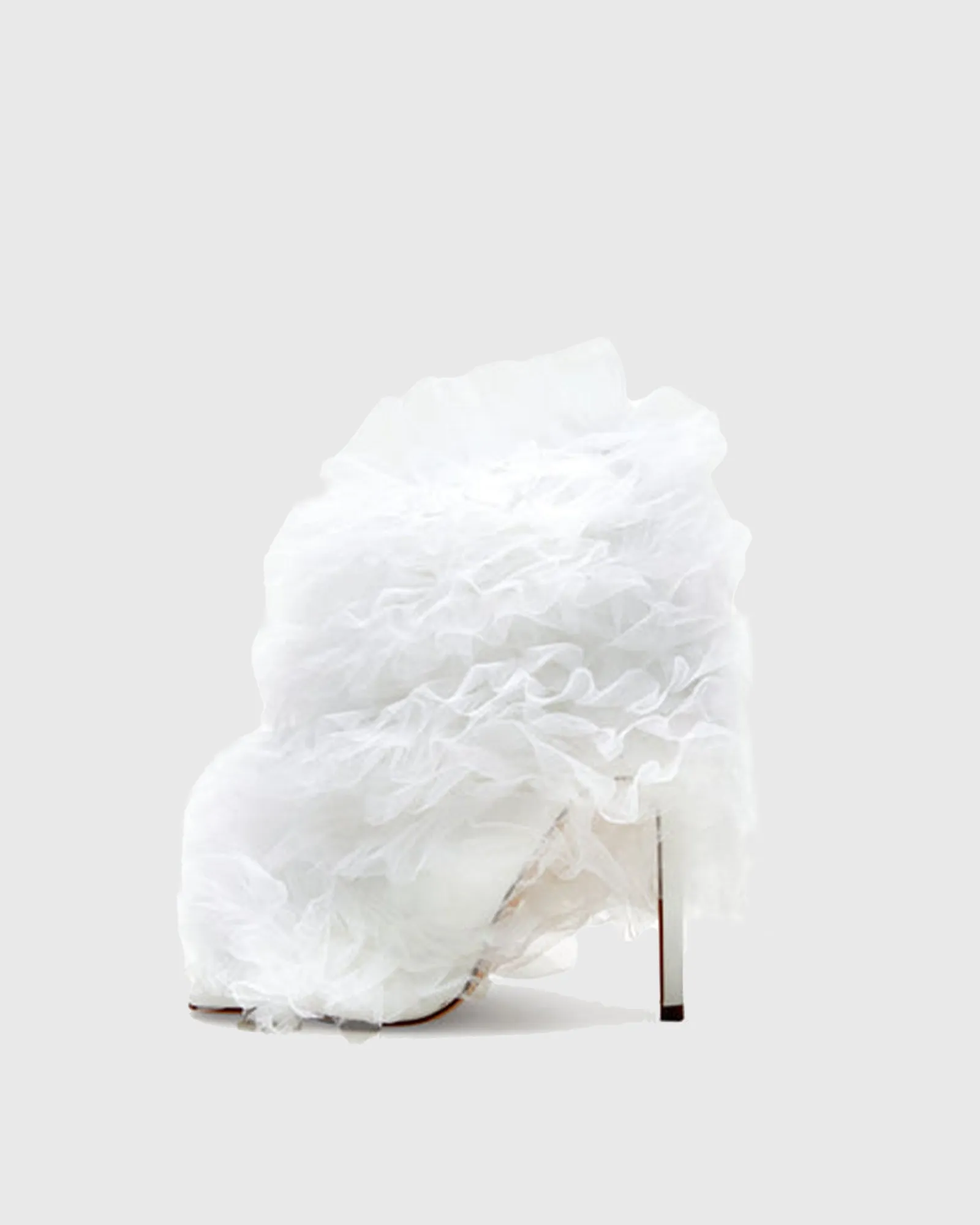 Silvana Flower Mesh Ankle Boots In White