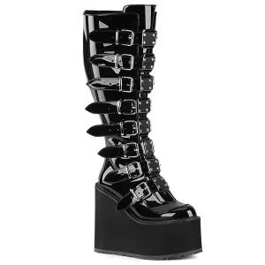 SWING-815WC Demoniacult Alternative Footwear Women's Knee High Boots